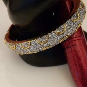 Premier Designs Gold Bracelet With Crystals - image 1